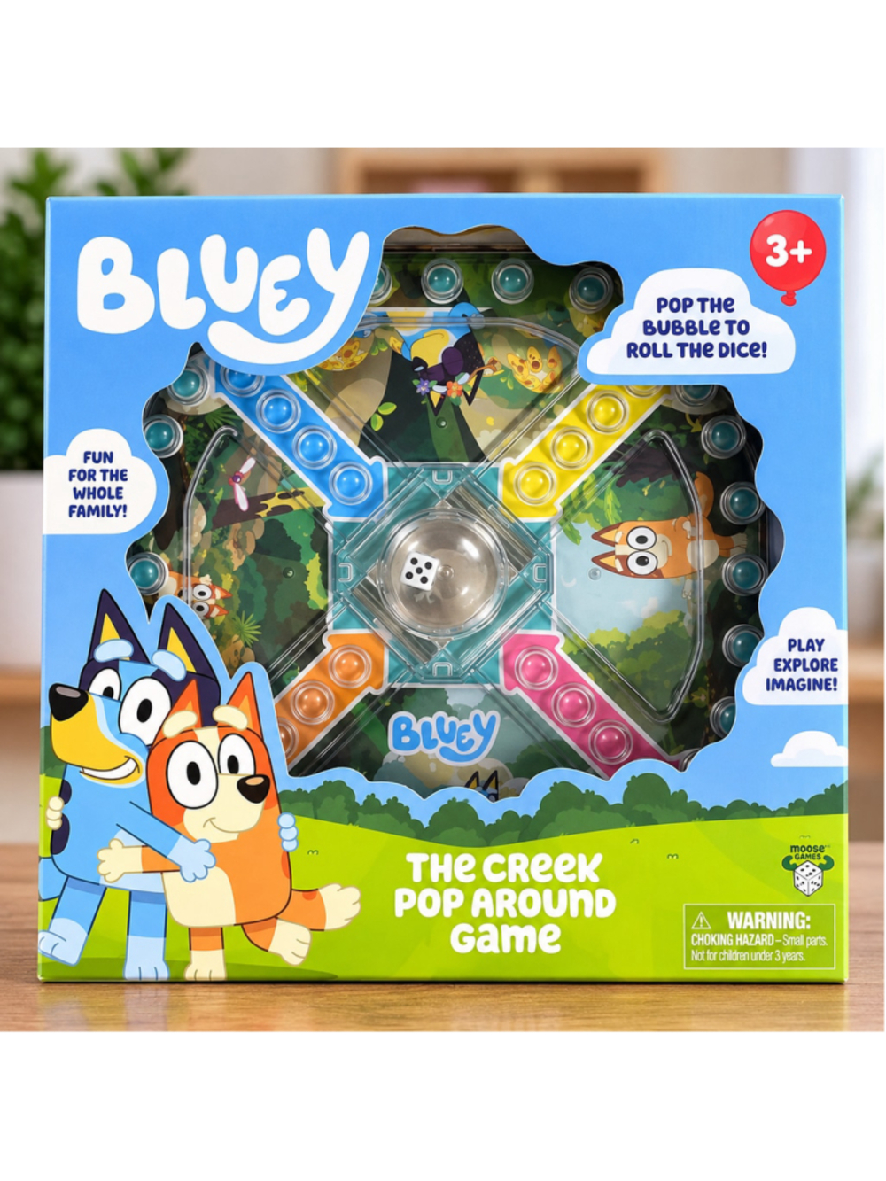 Bluey The Creek Pop Around Game Kids Family Board Game 2-4 Players Ages 3+ NEW